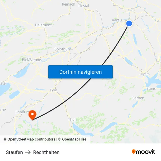 Staufen to Rechthalten map