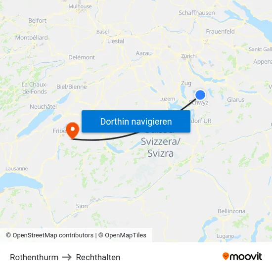 Rothenthurm to Rechthalten map