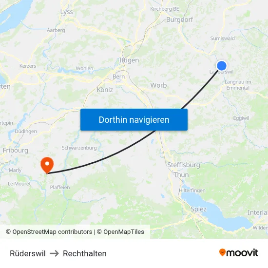 Rüderswil to Rechthalten map
