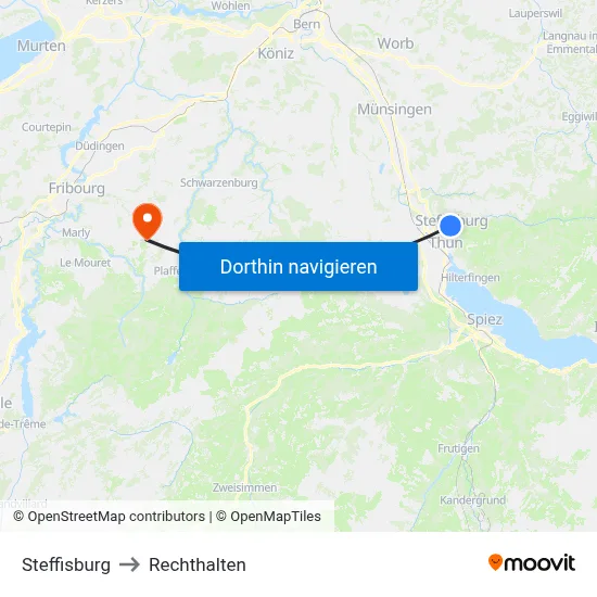Steffisburg to Rechthalten map