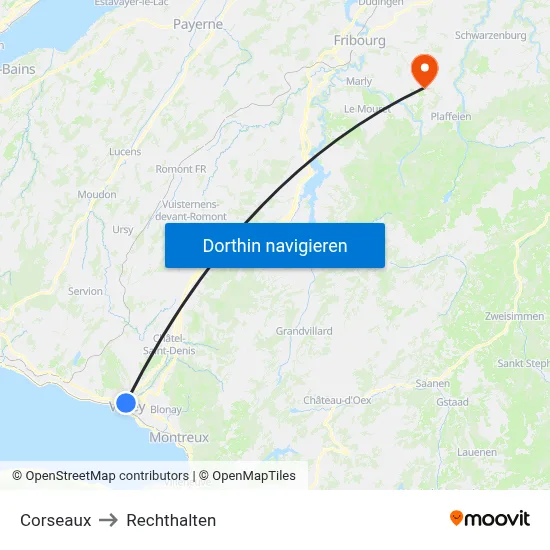 Corseaux to Rechthalten map