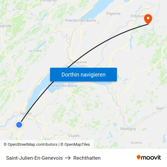 Saint-Julien-En-Genevois to Rechthalten map