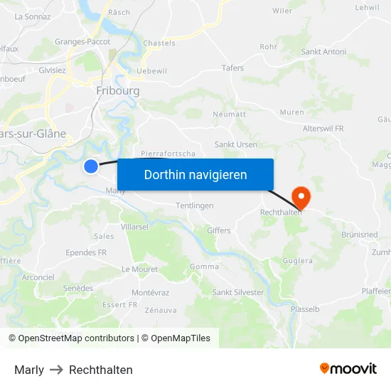 Marly to Rechthalten map