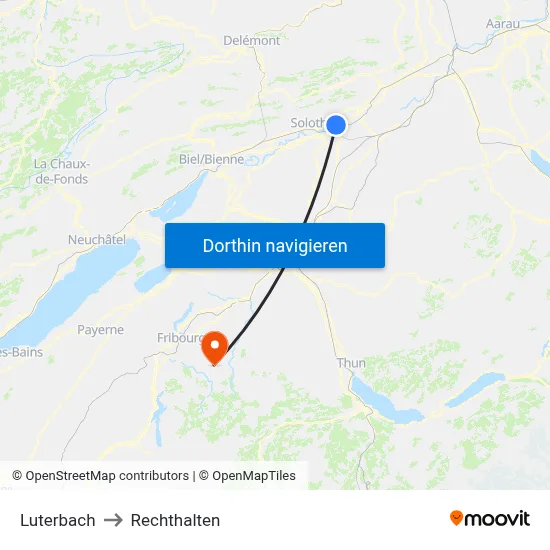 Luterbach to Rechthalten map