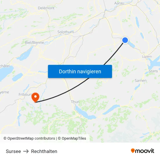 Sursee to Rechthalten map