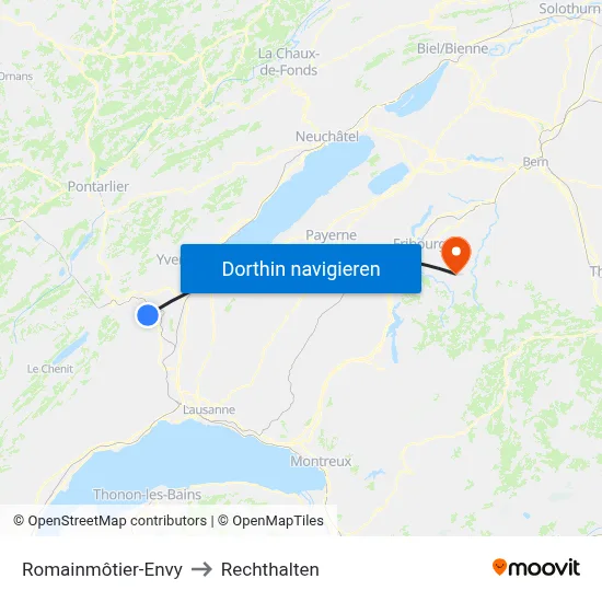 Romainmôtier-Envy to Rechthalten map