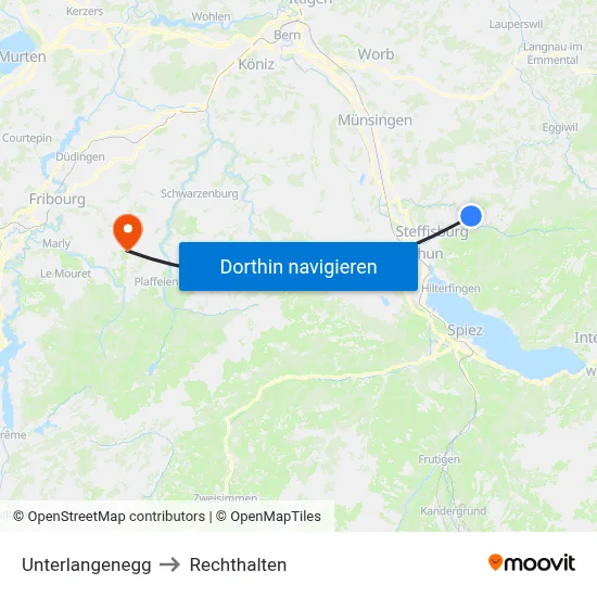 Unterlangenegg to Rechthalten map