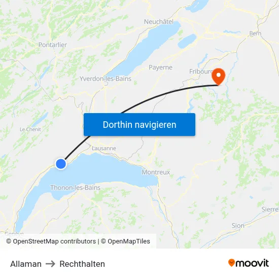 Allaman to Rechthalten map