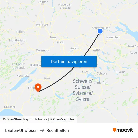 Laufen-Uhwiesen to Rechthalten map
