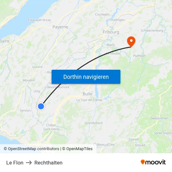 Le Flon to Rechthalten map