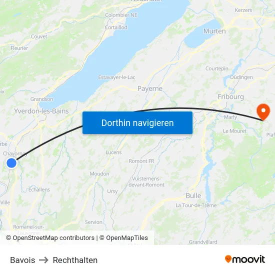 Bavois to Rechthalten map