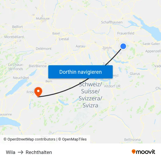 Wila to Rechthalten map