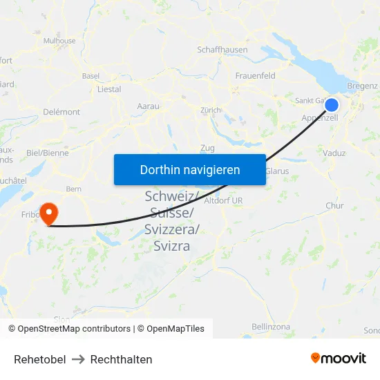 Rehetobel to Rechthalten map