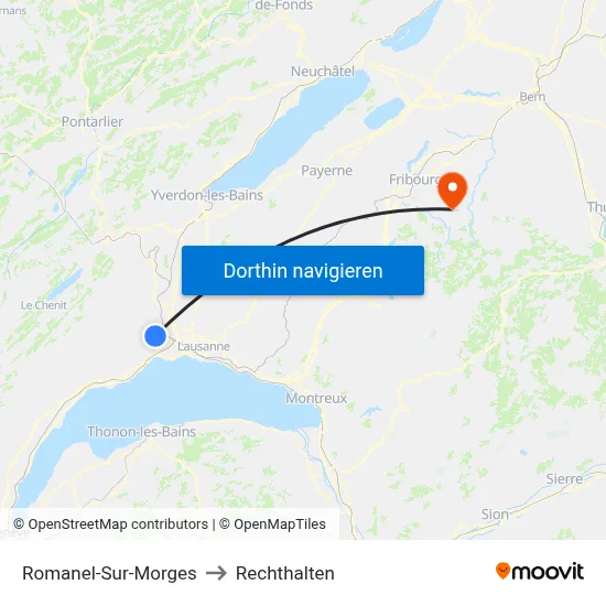 Romanel-Sur-Morges to Rechthalten map