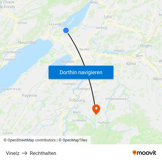Vinelz to Rechthalten map