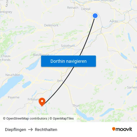Diepflingen to Rechthalten map