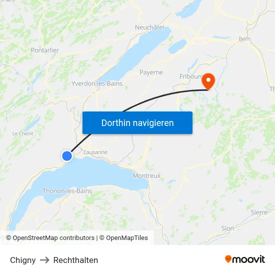 Chigny to Rechthalten map
