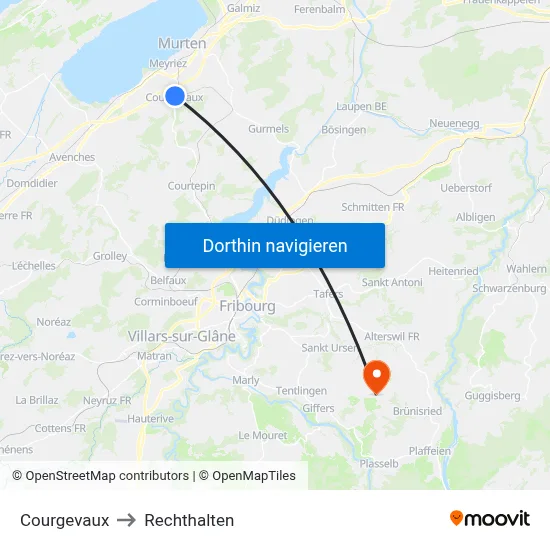Courgevaux to Rechthalten map