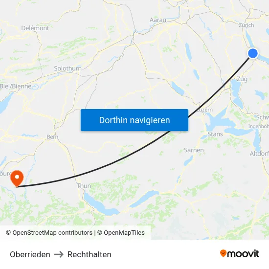 Oberrieden to Rechthalten map