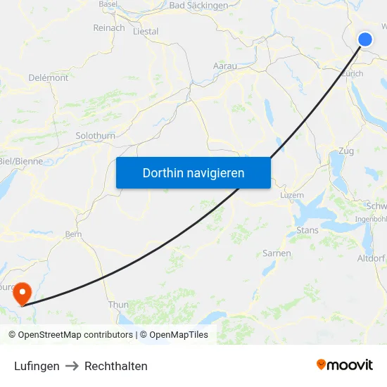 Lufingen to Rechthalten map