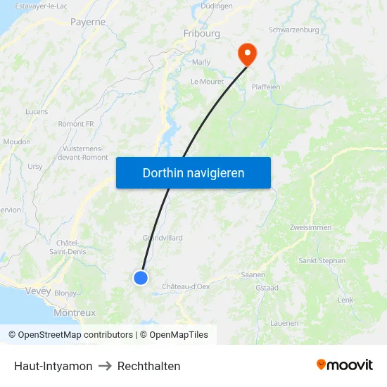 Haut-Intyamon to Rechthalten map