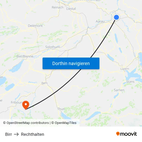 Birr to Rechthalten map