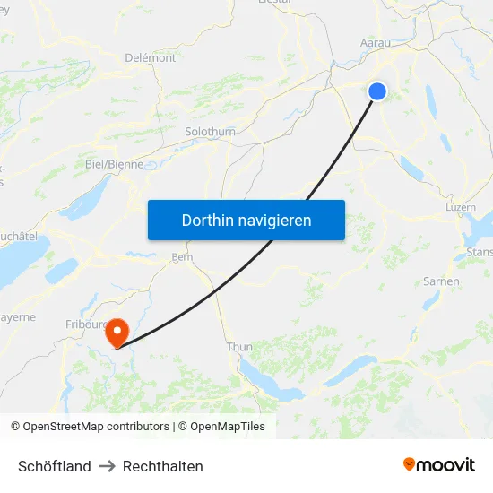 Schöftland to Rechthalten map