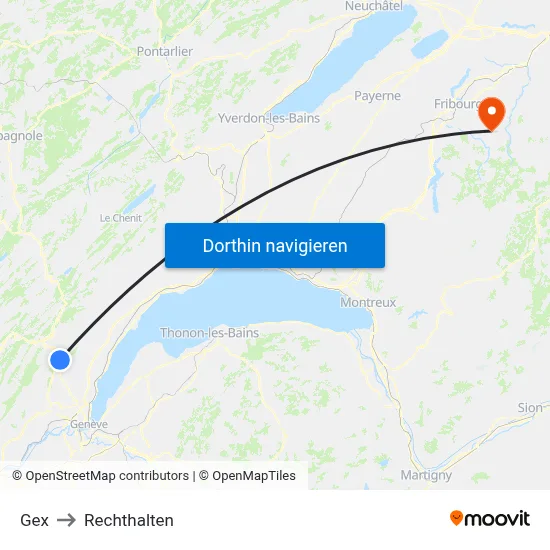 Gex to Rechthalten map