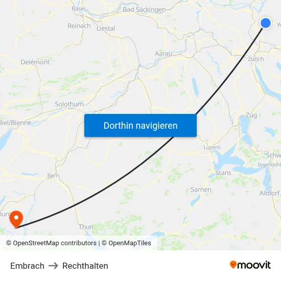 Embrach to Rechthalten map