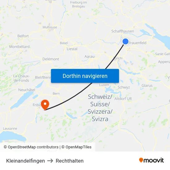 Kleinandelfingen to Rechthalten map