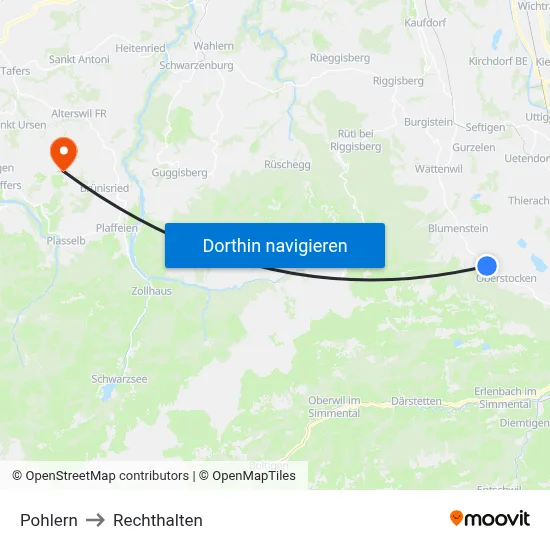 Pohlern to Rechthalten map