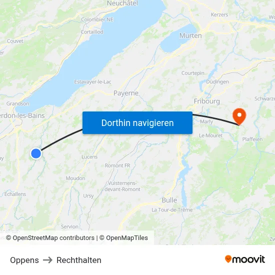 Oppens to Rechthalten map
