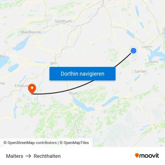 Malters to Rechthalten map