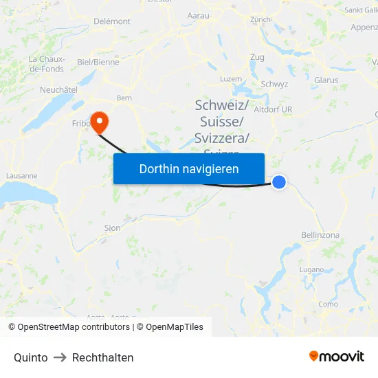 Quinto to Rechthalten map