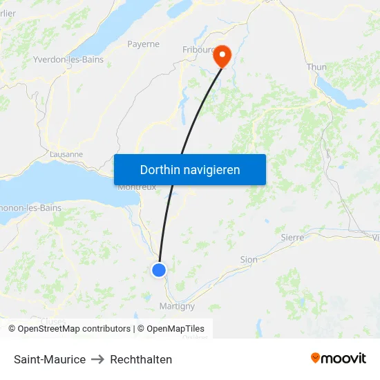 Saint-Maurice to Rechthalten map