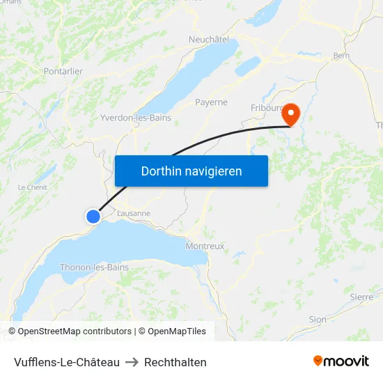 Vufflens-Le-Château to Rechthalten map