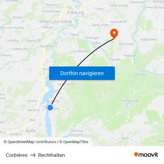 Corbières to Rechthalten map