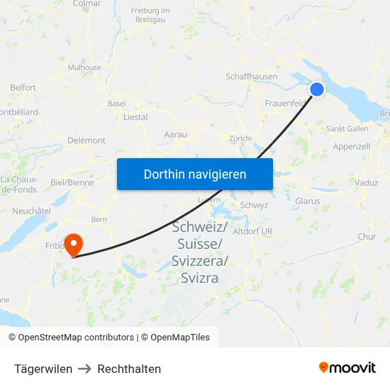 Tägerwilen to Rechthalten map