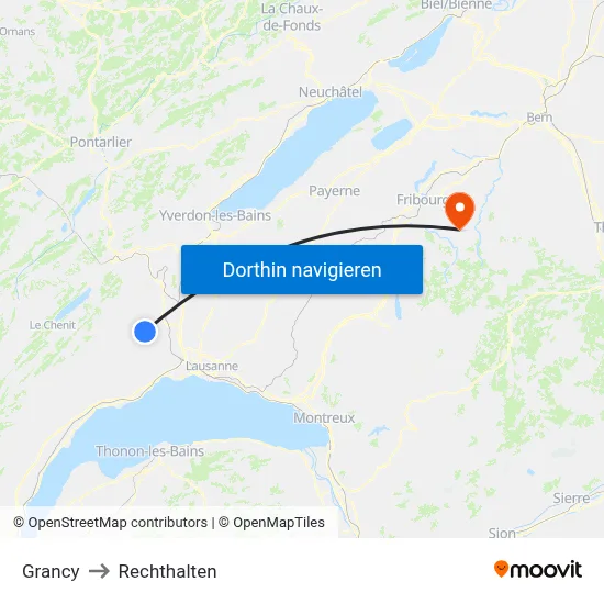 Grancy to Rechthalten map