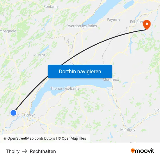Thoiry to Rechthalten map