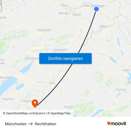 Münchwilen to Rechthalten map
