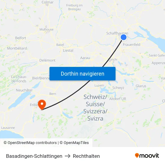 Basadingen-Schlattingen to Rechthalten map
