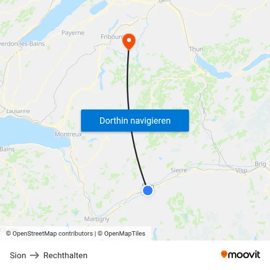 Sion to Rechthalten map