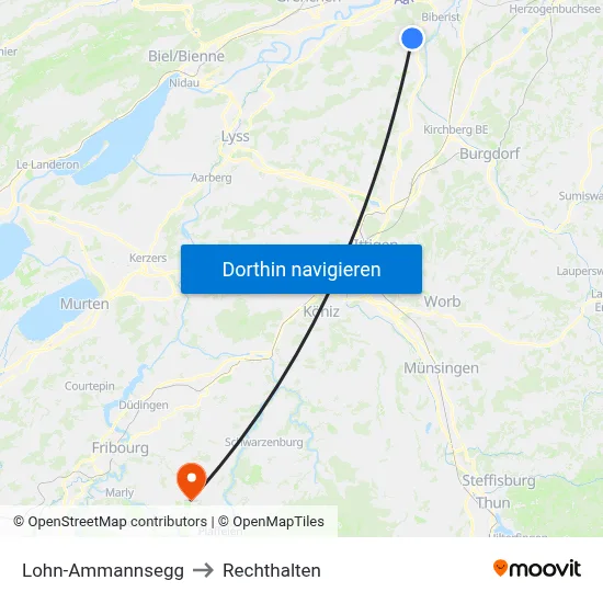 Lohn-Ammannsegg to Rechthalten map