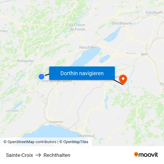 Sainte-Croix to Rechthalten map