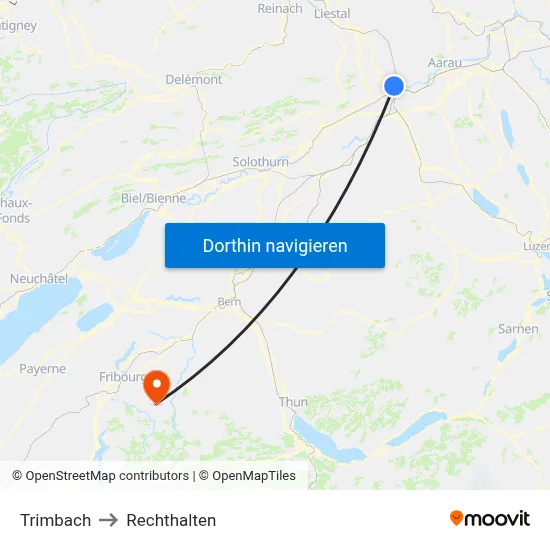 Trimbach to Rechthalten map