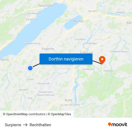 Surpierre to Rechthalten map
