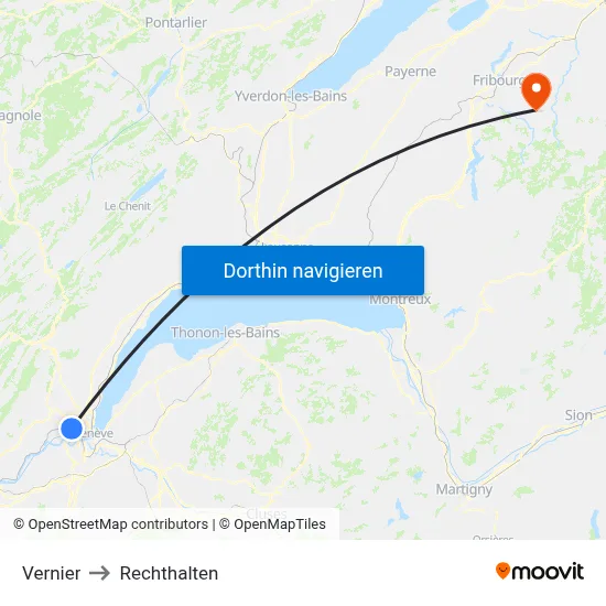 Vernier to Rechthalten map