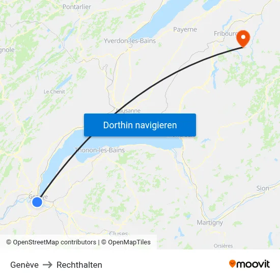 Genève to Rechthalten map