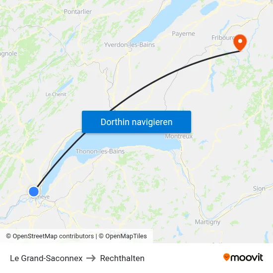 Le Grand-Saconnex to Rechthalten map